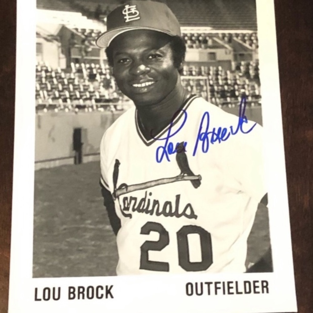 Lou Brock Autographed Photo